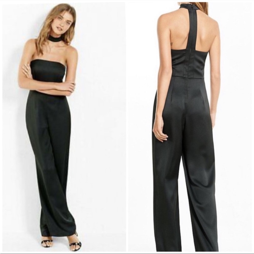 NWOT Express Strapless Choker Jumpsuit